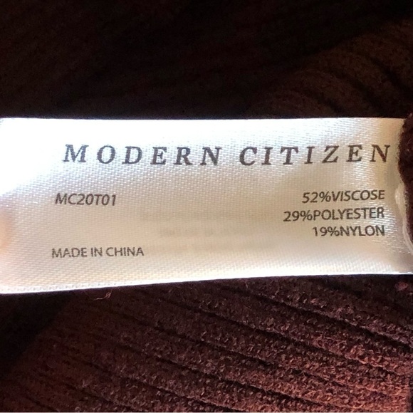 Modern Citizen Sweater The Lou Rib Knit Bell  Sleeve Deep Burgundy Size 3X - Picture 6 of 13